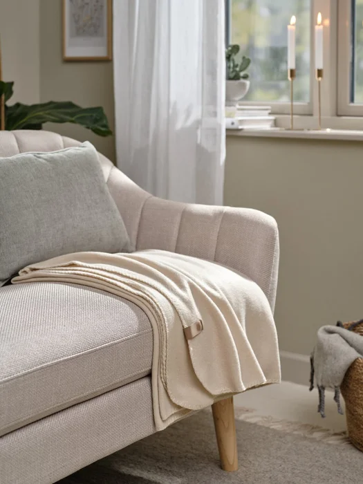 Manta throw DAGLILJE fleece 130x170 arena en Beige - Textiles, Uruguay | JYSK, vista 3