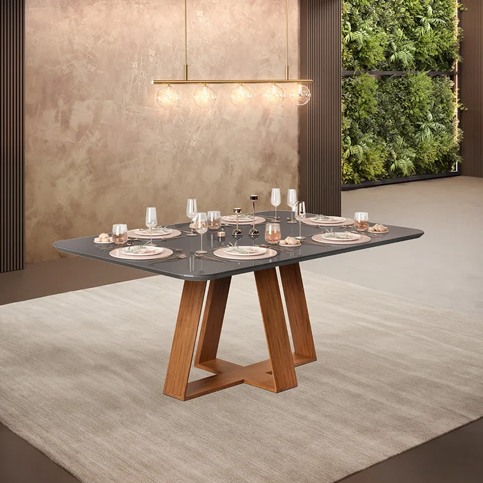 Mesa de Comedor Grande Línea París Gris en Gris - Mesas de comedor, Uruguay | Ecowood, vista 2
