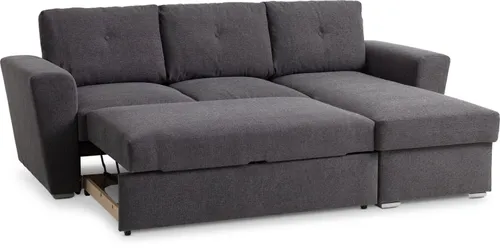 Sofá cama VEJLBY chaise longue gris osc en Gris - Sillones y sofás, Uruguay | JYSK