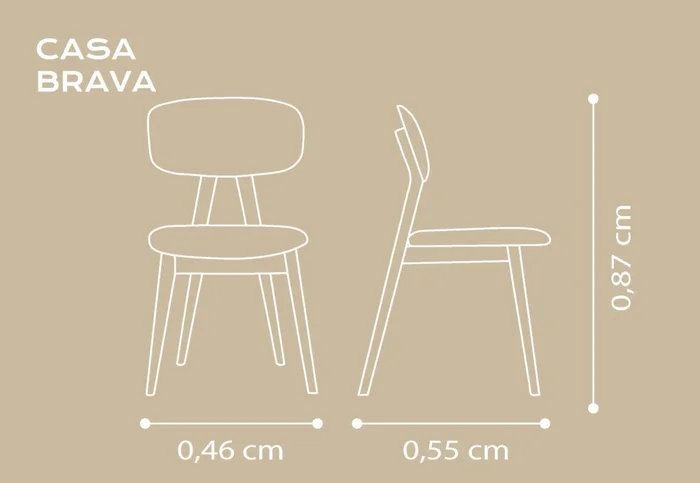 Silla Lee en Lino chumbo T 1940/ castaño - Sillas, Uruguay | Casa Brava, vista 2