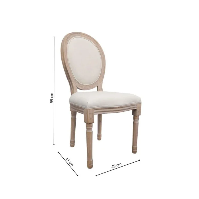 Silla Luis XV en Beige - Sillas, Uruguay | La Cueva Muebles, vista 6