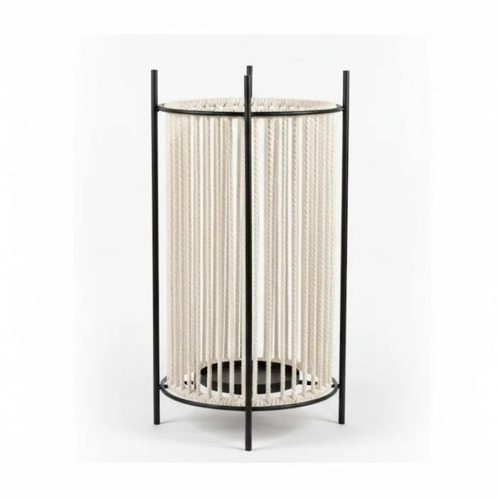 FANAL CILINDRICO METAL/CUERDA D14x28CM en Beige - Jarrones, Uruguay | Decohogar, vista 2