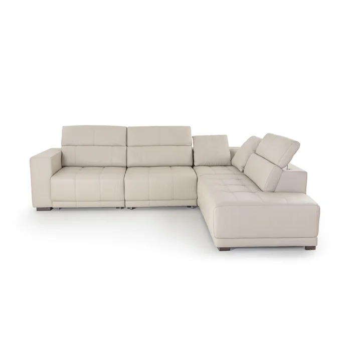 Rinconera Seúl - Cuero Básico - Chaise derecho - Arena - (Preventa) en Beige - Sillones y sofás, Uruguay | NYR, vista 2