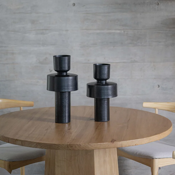Jarron Isla - Alto en Negro - Jarrones, Uruguay | Walnut