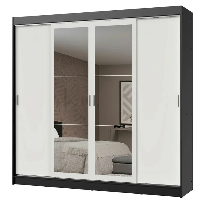Ropero Placard Matrimonial Austin 4 Puertas Corredizas 215cm con 2 Esp en Blanco - Roperos y placares, Uruguay | Balton, vista 17