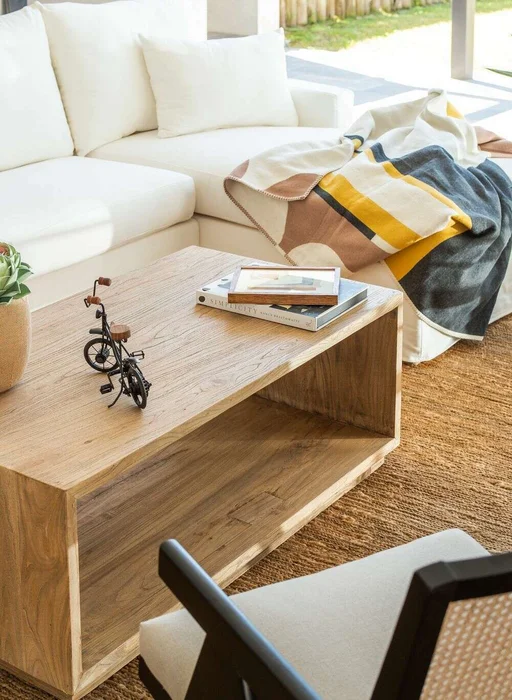MESA CUBO - 1.20 X 0.65 en Madera natural - Mesas de living, Uruguay | La Iberica