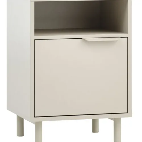 Mesa de luz SKAVE 1 puerta beige en Beige - Mesas de luz, Uruguay | JYSK