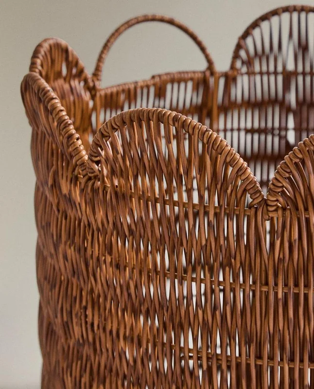 CESTA REDONDA ONDAS PLÁSTICO RECICLADO - Canastos, Uruguay | Zara Home, vista 3