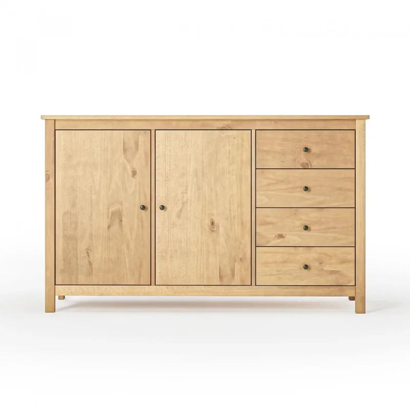 Cómoda 2 Puertas 4 Cajones - Mari - Marrón en Marrón - Cómodas, Uruguay | Rústico Hogar, vista 3