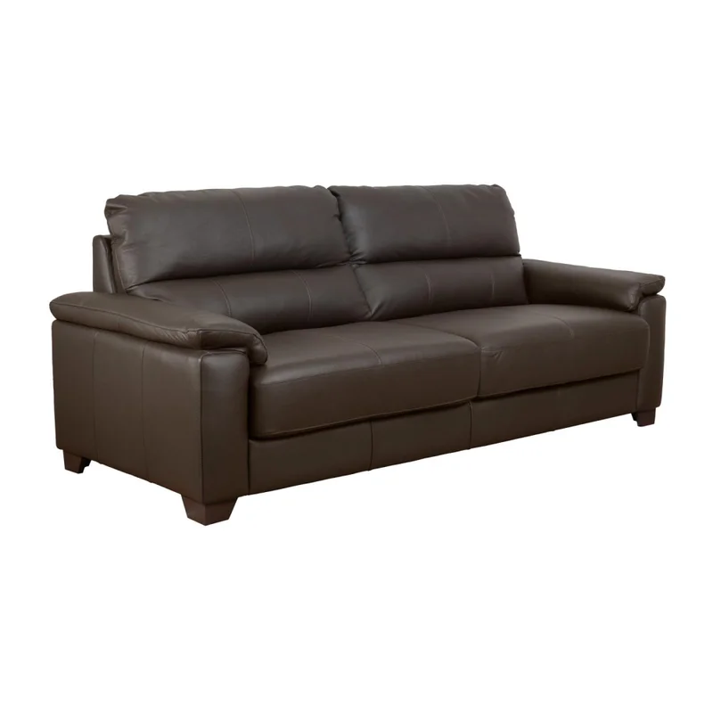 Sofa 3 Cuerpos Cuero-100-natural Marron Venecia Choc. en Marrón - Sillones y sofás, Uruguay | Divino, vista 3