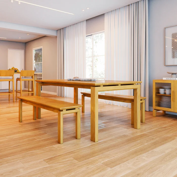 Mesa de Comedor Piazza 1,80mt en Madera natural - Mesas de comedor, Uruguay | Casa Brava, vista 2