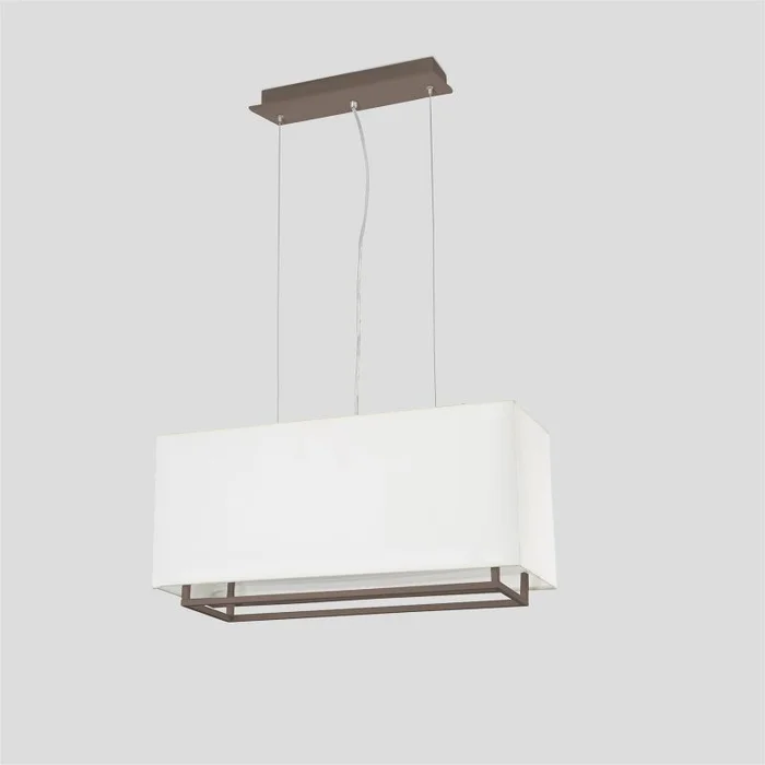 Colgante rectangular blanca con armazón en Blanco - Lámparas colgantes, Uruguay | La Perla