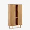Aparador alto Mailen 2 puertas en chapa de fresno con acabado natural 110 x 160 cm en Madera natural - Aparadores y recibidores, Uruguay | Kavehome, vista 1 de 9