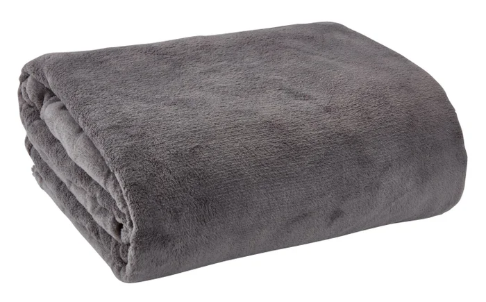 Manta DRAGEHODE fleece 140x200 gris en Gris - Textiles, Uruguay | JYSK