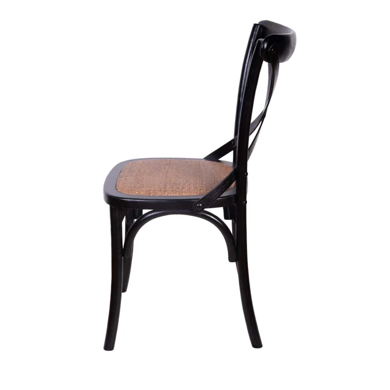 Silla De Comedor Madera Negro Cruceta en Negro - Sillas, Uruguay | Divino, vista 6
