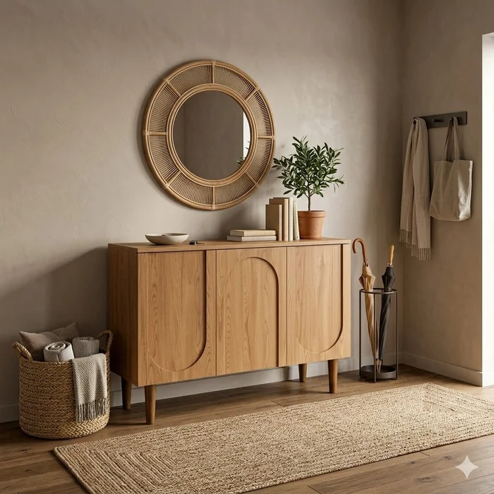 Recibidor Arco 100 cm – Olmo en Madera natural - Aparadores y recibidores, Uruguay | Berna Home, vista 2