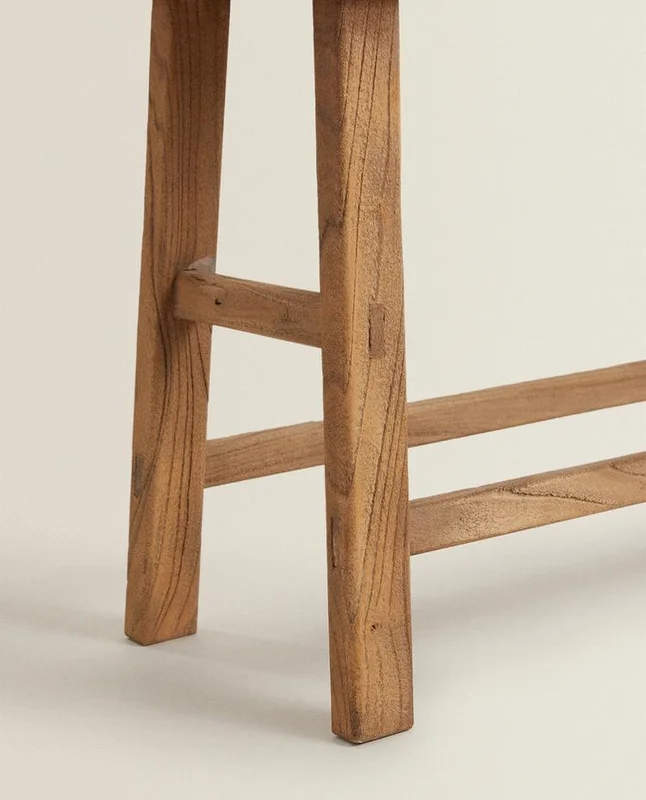 BANCO DE MADERA OLMO en Madera natural - Butacas, banquetas y puffs, Uruguay | Zara Home, vista 5