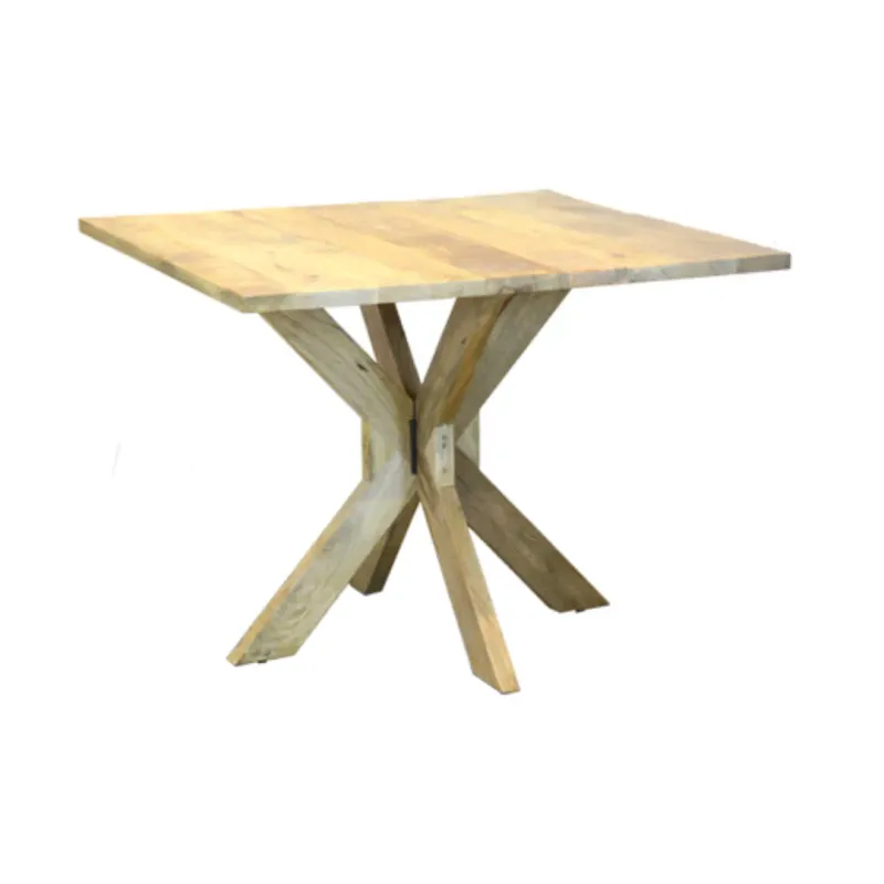 M168C Mesa plegable 100x100x76 en Madera natural - Mesas de comedor, Uruguay | Victoriana