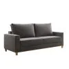 Sillon Sofa 2 Cuerpos En Tela Patas De Madera Living Comedor Gris en Gris - Sillones y sofás, Uruguay | Soy Hogar, vista 2