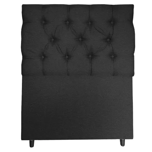 Respaldo Cabecera 1 plaza y media Luxo - Tela Suede en Negro - Respaldos de cama, Uruguay | Delta Center