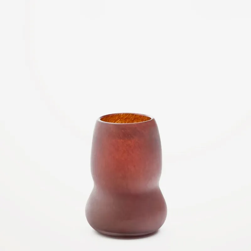 Jarrón Crila de vidrio - marrón 20 cm en Marrón - Jarrones, Uruguay | Kavehome