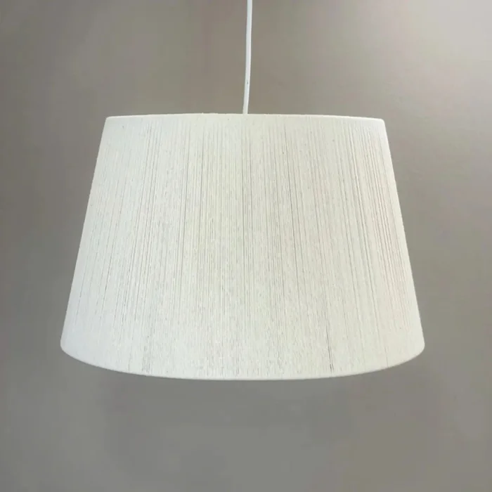 Colgante Cónico ancho en hilo en Blanco - Lámparas colgantes, Uruguay | La Perla, vista 2