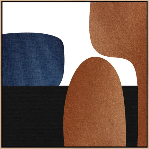 CUADRO ABSTRACTO CANVAS MARCO MADERA - Decoración de pared, Uruguay | Champagne Home