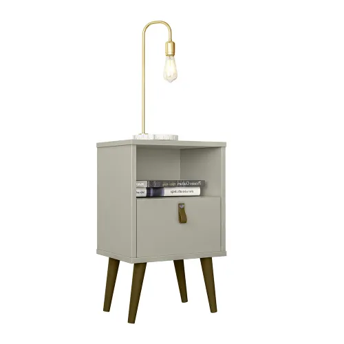 LINEA- MESA DE LUZ 1 CAJON BUZIOS en Beige - Mesas de luz, Uruguay | Alfa Ventas