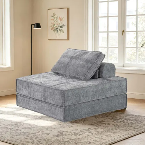 Sofá Cama 1 Cuerpo Espuma Gris Bruma en Gris - Sillones y sofás, Uruguay | Divino