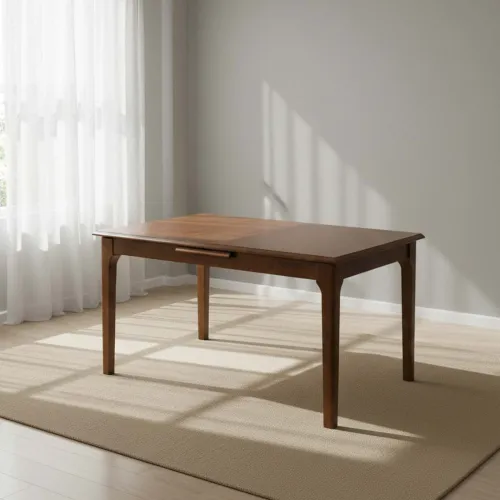 Mesa Extensible Madera Marron Inari en Marrón - Mesas de comedor, Uruguay | Divino
