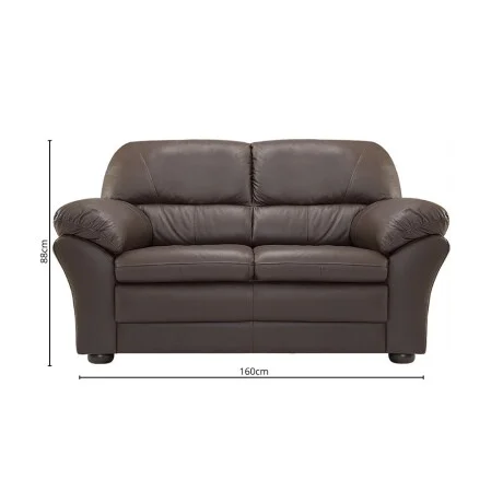 Sillon 2 cuerpos Cuero Natural Florencia - Chocolate en Marrón - Sillones y sofás, Uruguay | La Cueva Muebles, vista 6