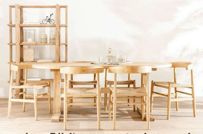 MESA COMEDOR OVAL - OLMO NATURAL - 2.20 X 1.05 MTS en Madera natural - Mesas de comedor, Uruguay | La Iberica, vista 11