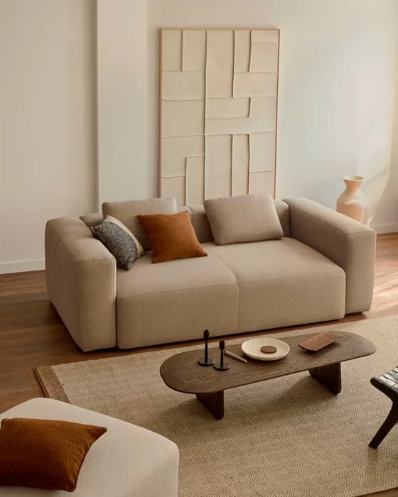 Sofá Blok 3 plazas - beige 240 cm en Beige - Sillones y sofás, Uruguay | Kavehome, vista 2