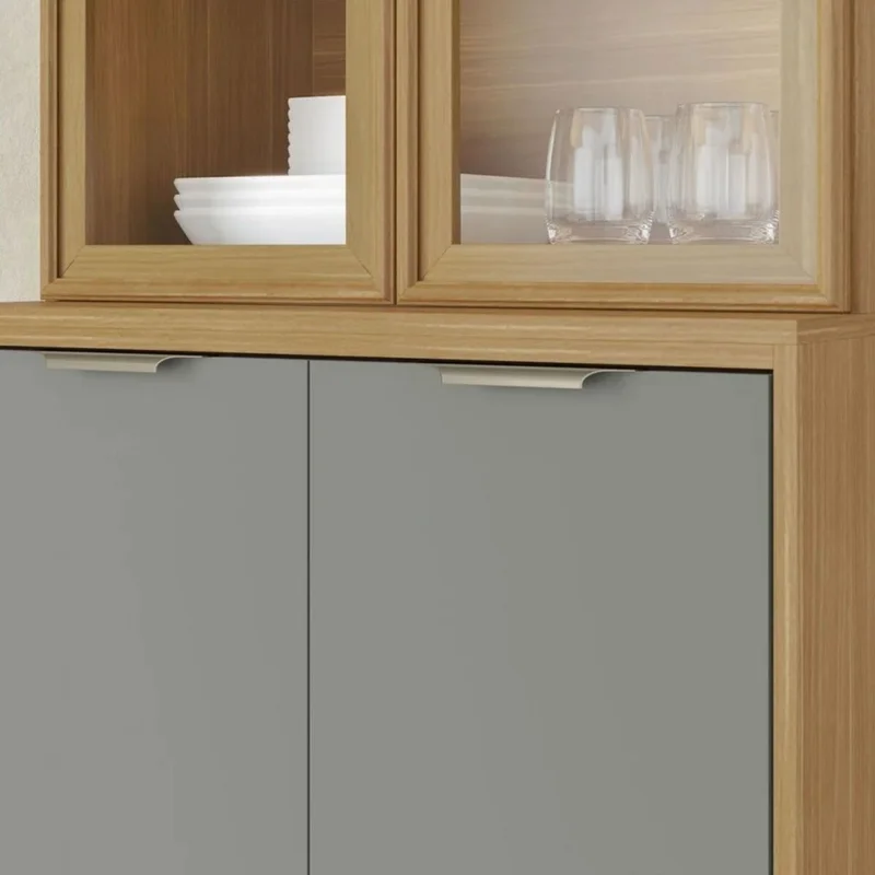 Armario Cocina Cristalero Color - Gris en Madera natural - Aparadores y recibidores, Uruguay | Rústico Hogar, vista 4