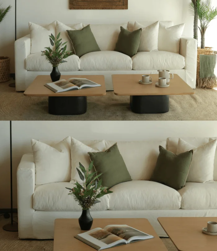 SOFÁ NEW MANANTIALES 240 LINO en Blanco - Sillones y sofás, Uruguay | Masinfinito Casa, vista 2