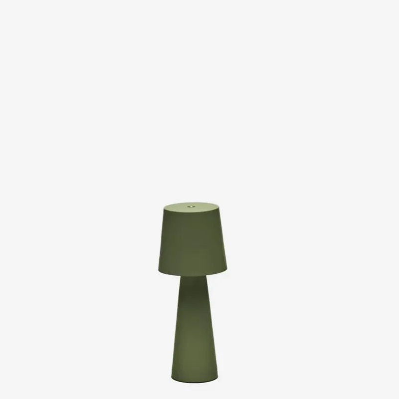 Lámpara de mesa Arenys - grande de exterior de metal con acabado pintado verde en Verde - Muebles para el exterior, Uruguay | Kavehome