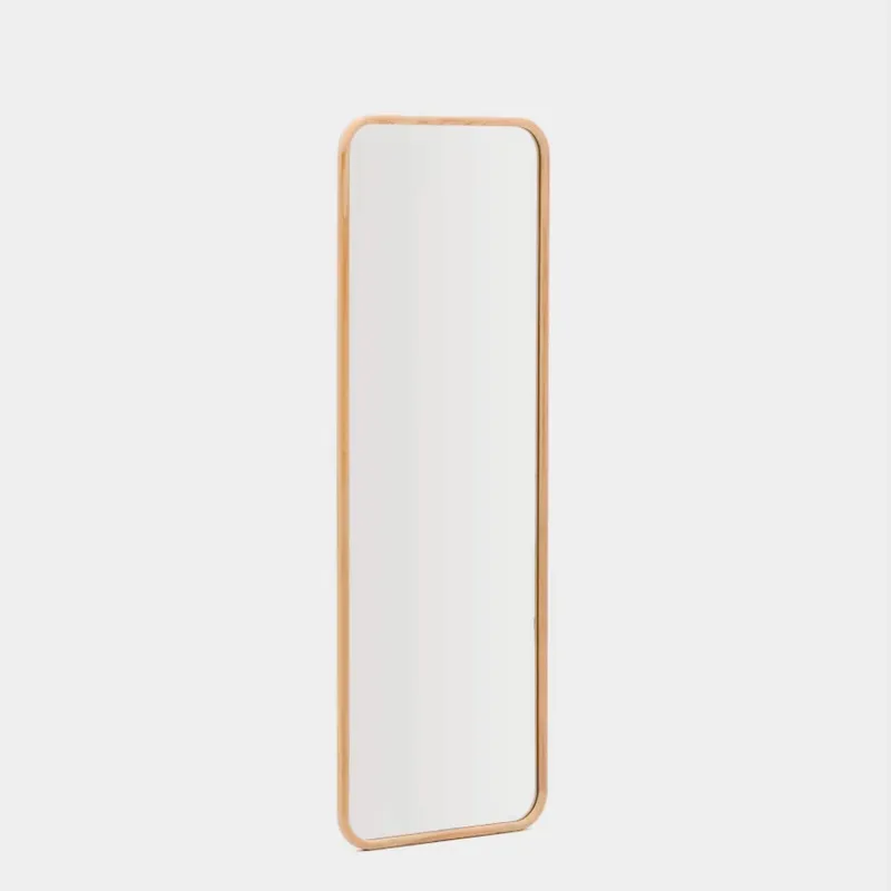 Espejo Milsa de madera de teca 54 x 154 cm FSC 100% en Madera natural - Espejos, Uruguay | Kavehome