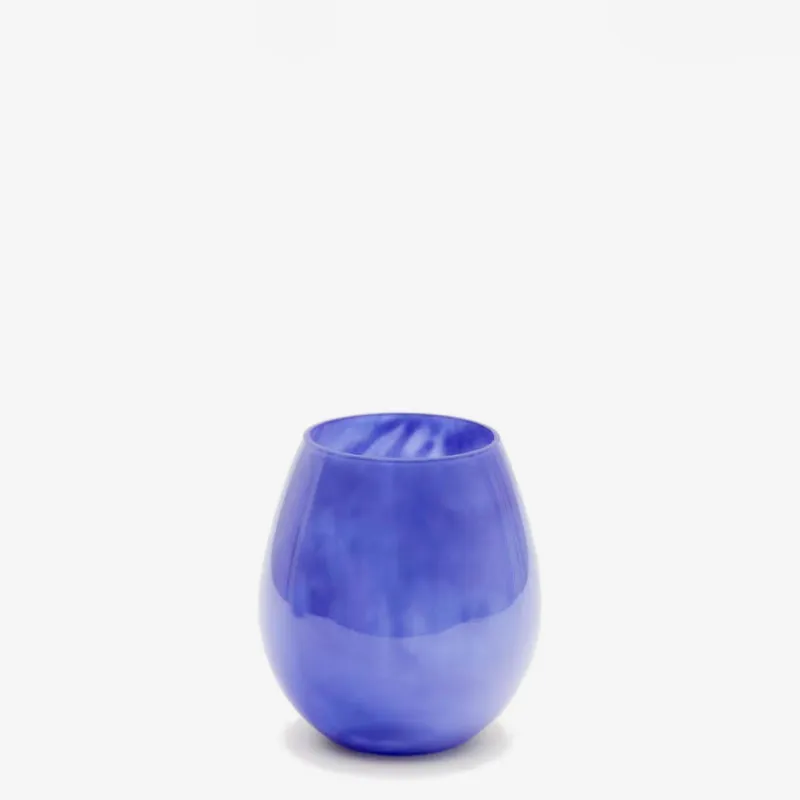 Jarrón Kelse de vidrio azul 21 cm en Azul - Jarrones, Uruguay | Kavehome