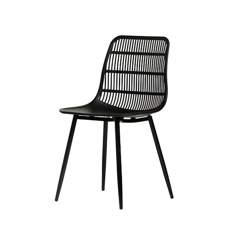 Silla Alaska - Patas de Metal - Negro en Negro - Sillas, Uruguay | Rústico Hogar