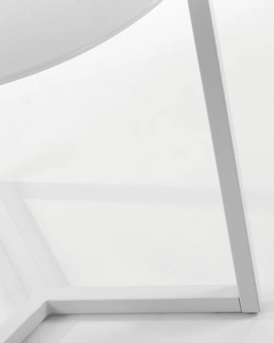 Mesa auxiliar Raeam Ø 50 cm - blanco en Negro - Mesas de arrimo, Uruguay | Kavehome, vista 3
