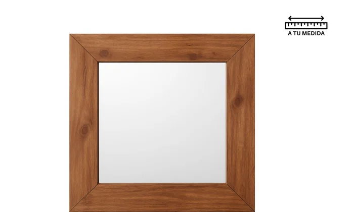 Espejo IRON Cuadrado en Madera natural - Espejos, Uruguay | Finkel
