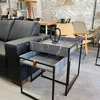Conjunto Mesa Lateral Columbia (Mármol Gris/Hierro Negro) - Mesas de arrimo, Uruguay | Berna home, vista 2 de 2