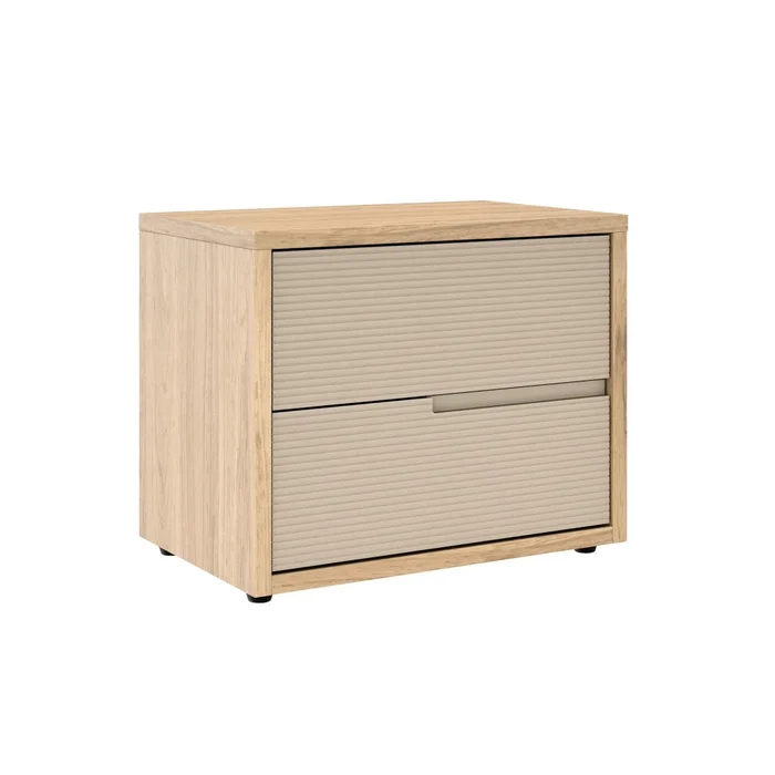 Mesa de Luz 2 cajones - Nordik - Beige - Mesas de luz, Uruguay | Ecowood, vista 2