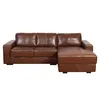 Sofa C/chaise Más De 4 Cuerpos Cuero-100-natural Marron Texas Caramelo en CARAMELO - Sillones y sofás, Uruguay | Divino, vista 2 de 7