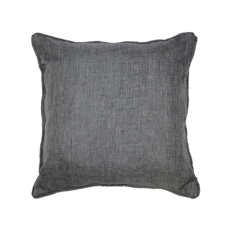 Almohadón C/ribete Algodon Gris Ank Grafito en Gris - Textiles, Uruguay | Divino