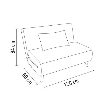 Sillon cama Trifold plaza y media en Gris - Sillones y sofás, Uruguay | La Cueva Muebles, vista 11