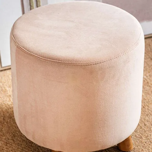 PUFF POLLY - TERCIOPELO ROSA en Rosa - Butacas, banquetas y puffs, Uruguay | La Iberica