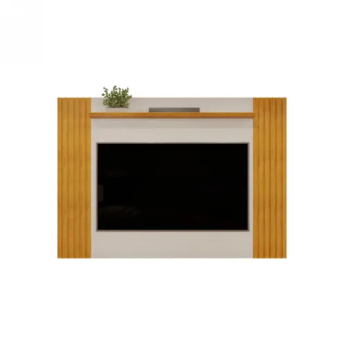 Panel para TV Agnes - Terminación Bali/Cedro en Madera natural - Muebles para TV, Uruguay | Ecowood