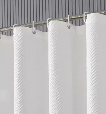cortina de baño espiga - Textiles, Uruguay | Proyecto Forma