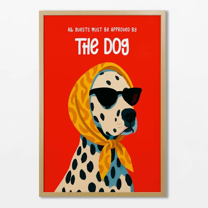 All guests must be approved by the dog en Rojo - Láminas, Uruguay | La Cuadrería